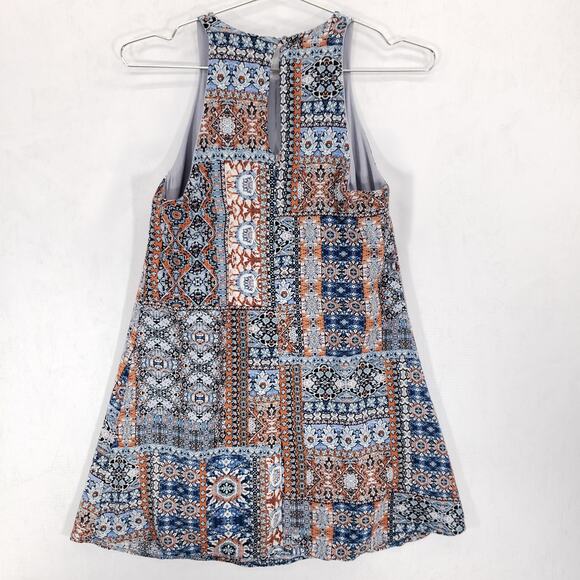 Lulus Dress Womens Extra Small Multicolor Southwestern Boho Keyhole Back Mini - Picture 6 of 15
